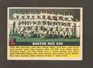 1956 Topps #111 Boston Red Sox Team No Creases VG EX+  