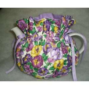   Pansy Tea Pot Cozy   Fits 6 Cup Teapot   Reversible: Everything Else