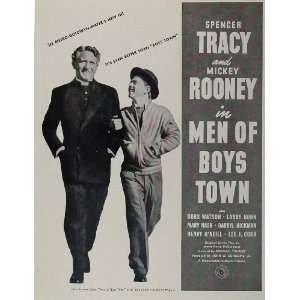 1941 Movie Ad Men of Boys Town Tracy Mickey Rooney MGM   Original 
