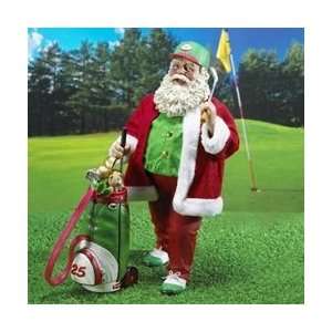  Fabriche Santa Claus Golfer with Golf Bag 