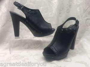 REPORT Womens R2 SUSANA Black Clogs Mules Heels Shoes msrp $70 NIB 