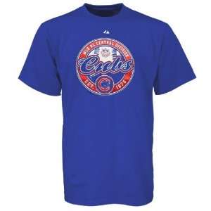  Majestic Chicago Cubs Royal Blue Discovery T shirt: Sports 