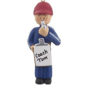  Personalized Coach   Male Christmas Ornament: Home 
