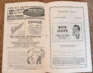 1953 Program The London Palladium Bob Hope  