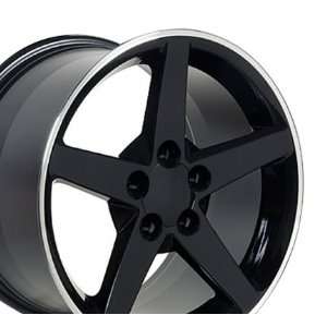   Wheel with Machined Lip Fits Corvette   Black 18x10.5 Automotive