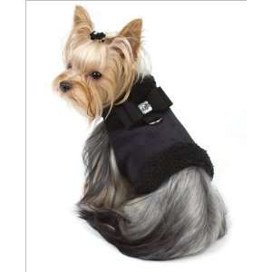  Big Bow Bowzer Dog Harness Jacket by Susan Lanci   Black 