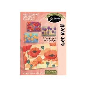  Boxed Gift Cards Get Well Flowers (12 Pack) Everything 