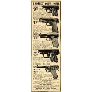   German Mauser Buffalo Luger Guns   Original Print Ad