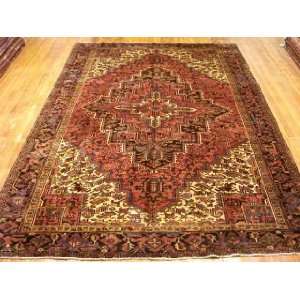  7x12 Hand Knotted Heriz Persian Rug   120x79