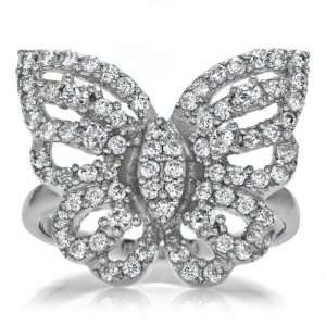  Silver Butterfly Ring   Mariah Carey Inspired Jewelry