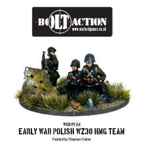  Bolt Action 28mm Polish Army HMG Team Toys & Games