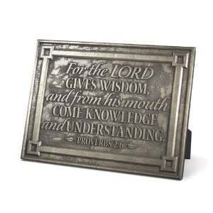  The Lord Gives Wisdom Bronze Plaque