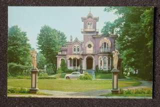   Pink House Old Car Wellsville NY Allegany Co Postcard New York  
