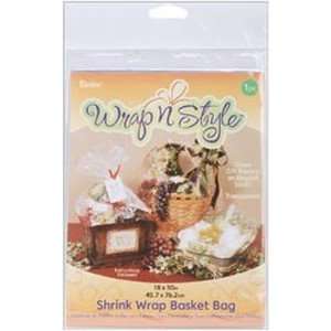  Shrink Wrap Basket Bag, 18 Inch by 30 Inch Clear: Arts 
