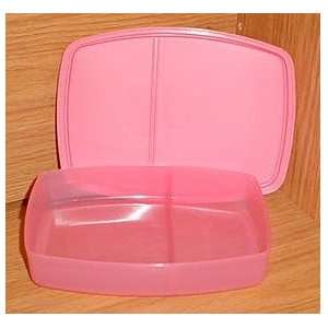 Tupperware Divided Dish, Packette Container, Pink 