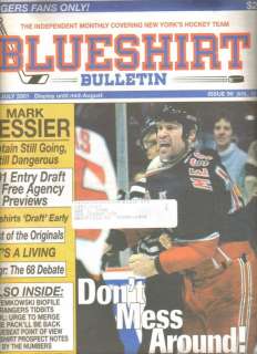 June/July 2001 New York Rangers Blueshirt Bulletin     Messier  