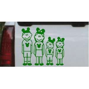 Dark Green 20in X 18.0in    Mickey Mouse Disney 2 Kids Stick Family 