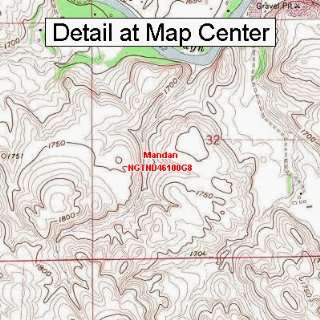  USGS Topographic Quadrangle Map   Mandan, North Dakota 