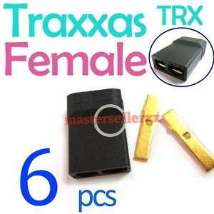 6x Female Traxxas Battery NiMH Lipo Plug Connector  
