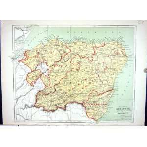   Map Scotland 1886 Aberdeen Banff Elgin Nairn Forres: Home & Kitchen