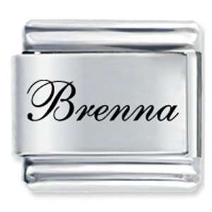   : Edwardian Script Font Name Brenna Italian Charms: Pugster: Jewelry