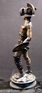 Artist Unknown, Ancient Warrior Sculpture sword & shield L@@K SUBMIT 