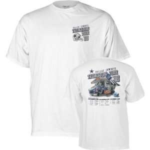   Dallas Cowboys  White  2008 Tailgating Tour T Shirt: Sports & Outdoors
