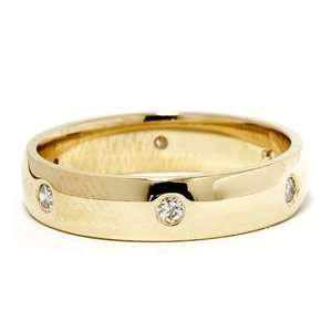    18K Yellow Gold .18CT Diamond Eternity Wedding Ring Jewelry