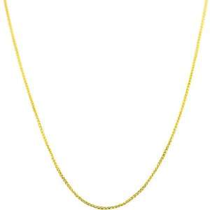  14k Yellow Gold 20 inch Round Wheat Chain Jewelry