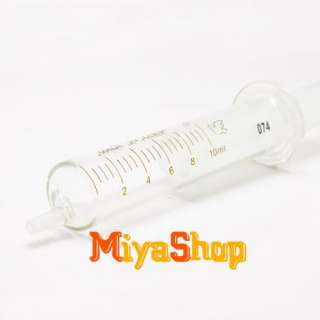 50pcs Glass Syringes Sampler Lab Glassware 10ml  