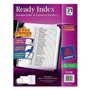    R121331C   Classic Table of Contents Dividers