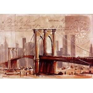  Brooklyn Bridge by Raul Fisher 39x28 Toys & Games