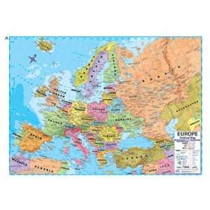  Adv Political Deskpad Map Europe Single 18X13 Office 