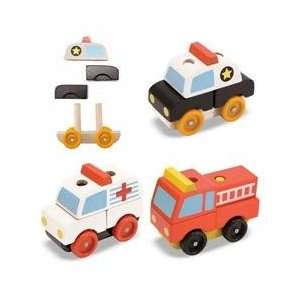  Melissa & Doug Stacking Emergency Vehicle: Toys & Games