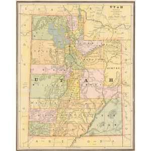 Cram 1886 Antique Map of Utah