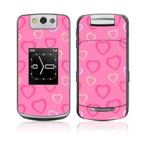  BlackBerry Pearl Flip 8220 Decal Skin   Pink Hearts 