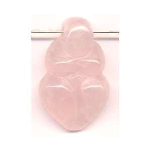  Rose Quartz Earth Mother Bead, Drilled Though Head Arts 