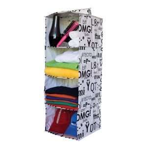  IM Theme 4 Shelf Hanging Closet Organizer (White) (33H x 