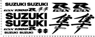 Suzuki Hayabusa 1300 R Decals Graphics Stickers 1300R  