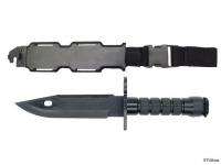   Plastic Black Dummy Knife Bayonet Blade Sheath Melee Replica  