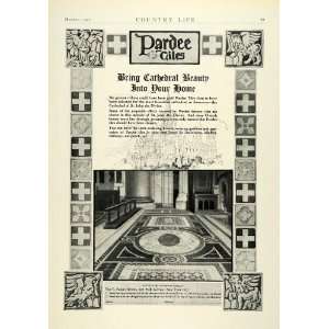 1929 Ad C. Pardee Decorative Flooring Tiles St. John Divine Cathedral 