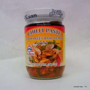 Por Kwan   Chilli Paste with Sweet Basil Grocery & Gourmet Food
