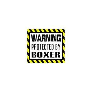  Warning Protected by BOXER   Window Bumper Laptop Sticker 