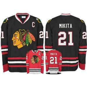 EDGE Chicago Blackhawks Authentic NHL Jerseys #21 MIKITA BLACK Jersey 