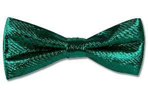  Swagger & Swoon Emerald Green Metallic Bow Tie: Clothing