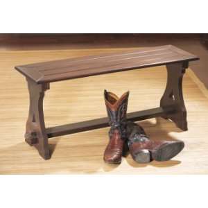   Decorative Indoor/Outdoor Western Style Wooden Bench: Home & Kitchen