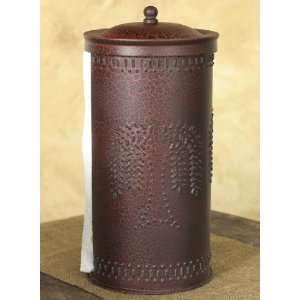 Willow Tree Punched Paper Towel Holder   Crackle Black & Red:  