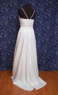 Eden Bridal Light Ivory Charmeuse Satin Wedding Dress 12 NWOT  