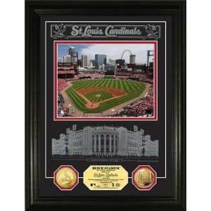Busch Stadium St. Louis Cardinals 24KT Gold Coin Etched Glass Photo 