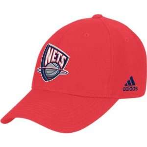   Jersey Nets Red Basic Logo Cotton Adjustable Hat: Sports & Outdoors